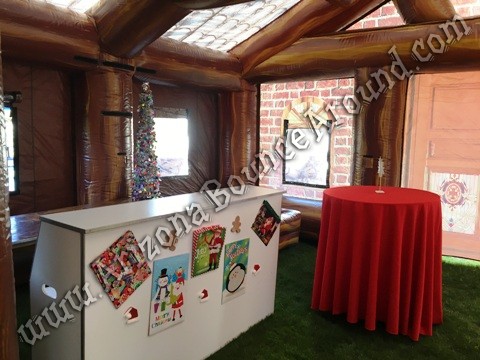 Christmas Holiday Inflatable Log Cabin Rental In Phoenix, Scottsdale, Tempe, Tucson, Mesa, Arizona
